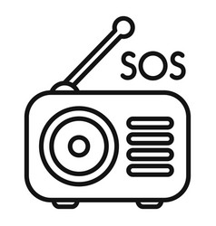 Sos Radio Signal Icon Outline Danger