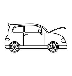 Car With Open Bonnet Mechanic Icon