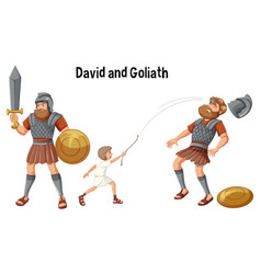 David And Goliath A Cartoon Bible Story