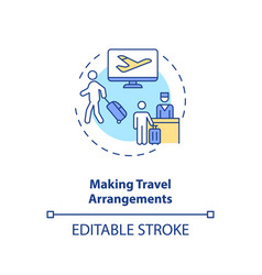 Making Travel Arrangement Concept Icon