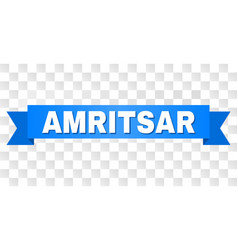 Blue Ribbon With Amritsar Caption