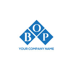 Bop Letter Logo Design On White Background