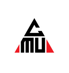 Cmu Triangle Letter Logo Design With Triangle