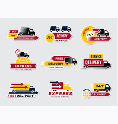 Delivery Badges Trucks Cars Different Vehicles