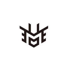 Letter M Hero Samurai Abstract Logo