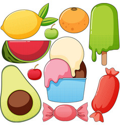 Colorful Sweet Food Seamless Pattern