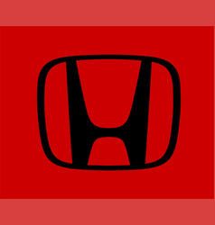 Honda Brand Logo Car Symbol Black And Red Design