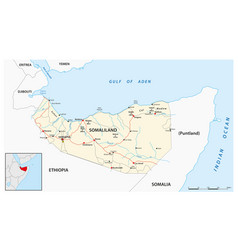 Road Map Of The De Facto State Of Somaliland