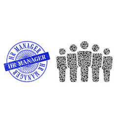 Scratched Hr Manager Seal And Triangle People