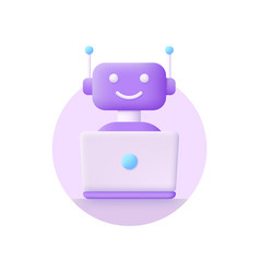 3d Chatbot And Laptop