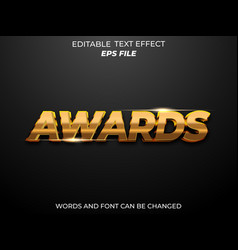 Awards Text Effect Font Editable Typography 3d