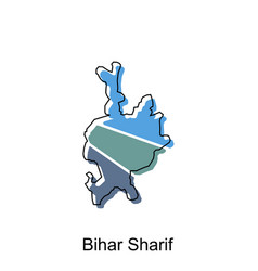 Bihar Sharif Map Design Template