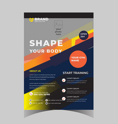 Black Flat Design Gym Flyer Set