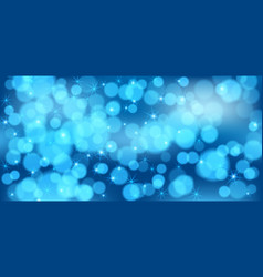 Blue Bokeh Background Christmas Glowing Lights