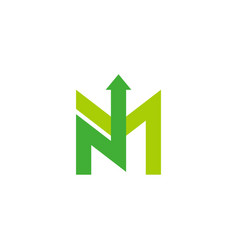 Letter Nm Arrow Up Finance Logo