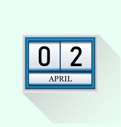 1 April Flat Daily Calendar Icon