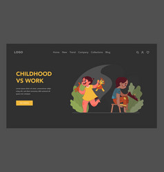 Childhood Vs Work Contrast Flat