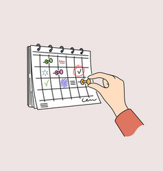 Person Attach Pin On Month Calendar