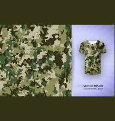 Tshirt Camouflage Background Seamless Pattern