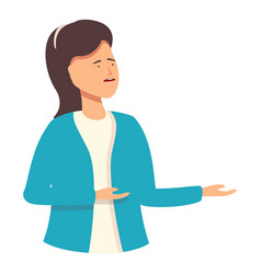 Woman Business Conversation Icon Cartoon