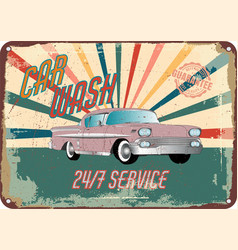 Car Wash Pink Vintage American On Vintage