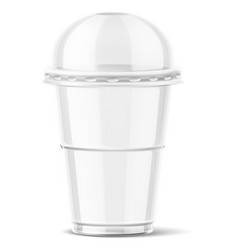 Clear Plastic Cup With Dome Lid Takeaway Drink