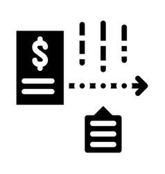 Financial Time Series Data Analysis Glyph Icon