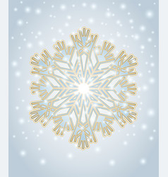 Happy New Year Card With Xmas Snowflake Il