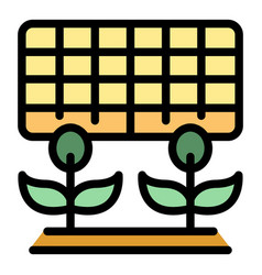 Plant Solar System Icon Flat