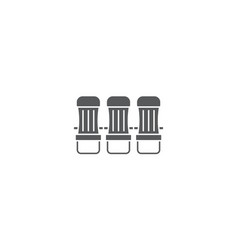 Airplane Seats Icon Symbol Isolated On White