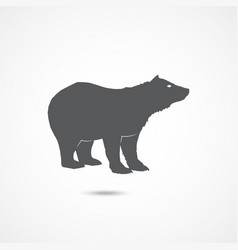 Alaska bear silhouette wild animal zoo Royalty Free Vector