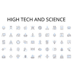 High Tech And Science Line Icons Collection