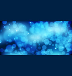 Blue Bokeh Background Christmas Glowing Lights