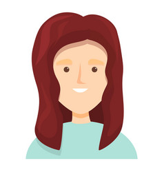 Brunette Hair Color Icon Cartoon Woman