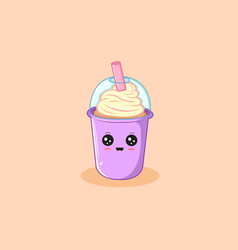 Cute Ice Cream In The Cup Cartoon