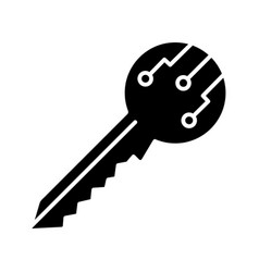 Private Digital Key Glyph Icon