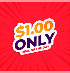 Dollar One Only Deal Of The Day Sale Banner