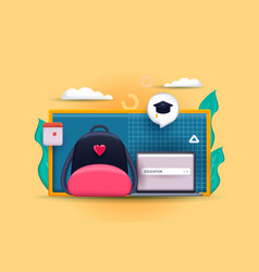 Education Concept 3d Icon Composition