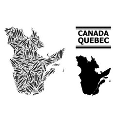 Syringe Mosaic Map Quebec Province