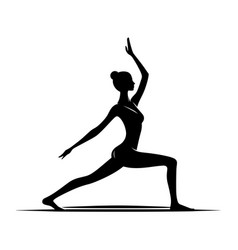 Yoga Meditation Silhouette On White Background