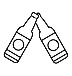 Beer Bottle Cheers Icon Outline Drink