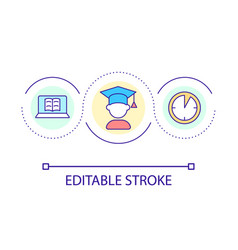 Distance Learning Loop Concept Icon