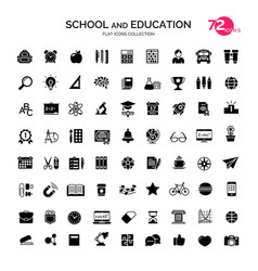 Set Of School And Education Flat Icons School