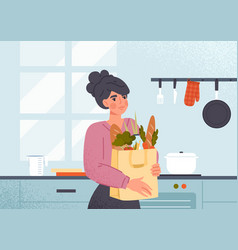 Woman With Groceries