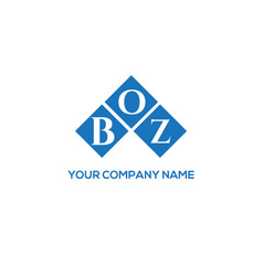 Boz Letter Logo Design On White Background