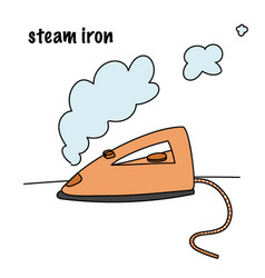 Cute Picture Orange Color Iron And Steam