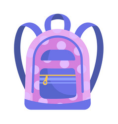 Cute Small Purple Child Backpack On White