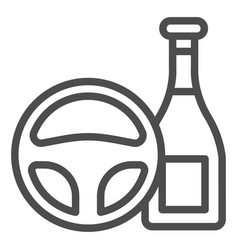 Do Not Drink And Drive Line Icon Steering Wheel