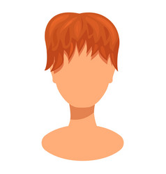 Faceless Person Having Red Short Hair