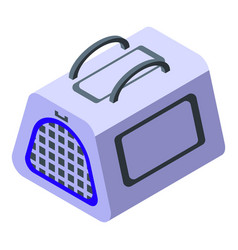 Pet Carriage Icon Isometric Cat Travel